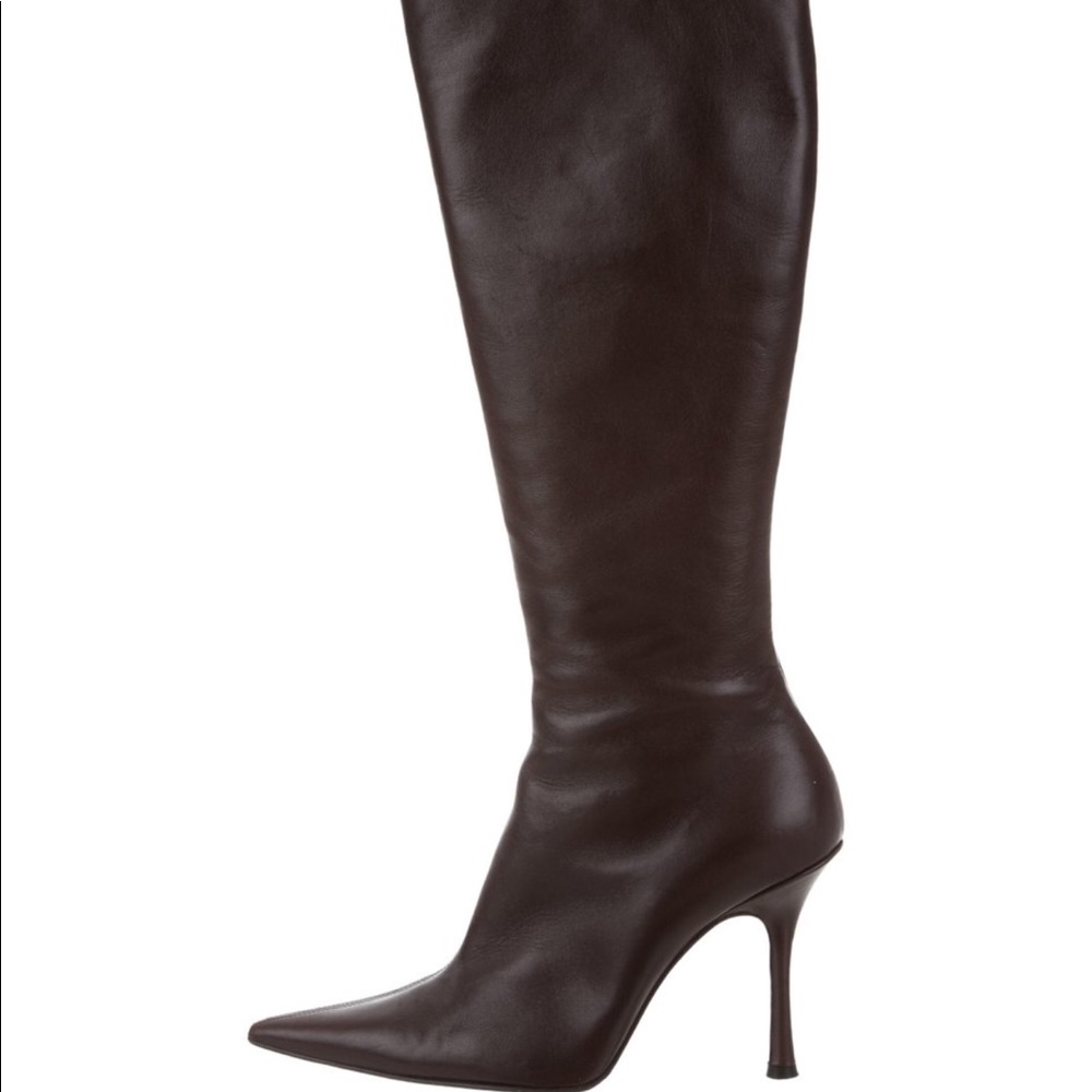 Christian  Lacroix brown leather boots